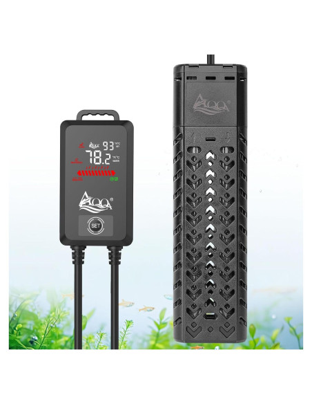 Calentador de Acuario AQQA 500W para 208-492 Litros con Controlador