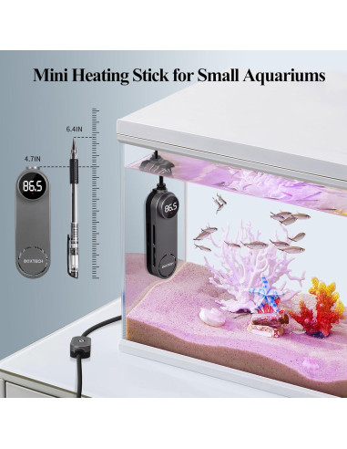 Calentador de Acuario Sumergible Boxtech 100W para 45-95L