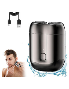 Mini Afeitadora Eléctrica Genérica Doble Cabezal USB Impermeable