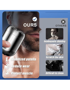 Mini Afeitadora Eléctrica Genérica Doble Cabezal USB Impermeable 2