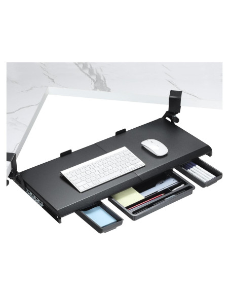 Bandeja de Teclado Ergonomica ETHU para Escritorio en L 68x31cm Bandeja de Teclado Ergonomica ETHU para Escritorio en L 68x31cm