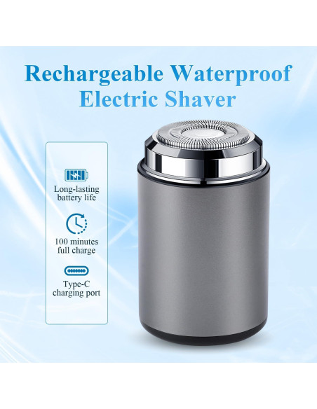 Afeitadora Eléctrica Recargable YOUSHME Mini Portátil Gris