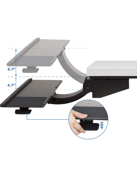 Bandeja de Teclado Ajustable Mount-It! MI-7139 67.3 cm