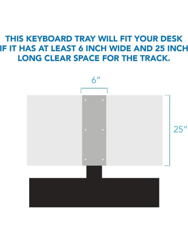 Bandeja de Teclado Ajustable Mount-It! MI-7139 67.3 cm