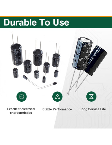 Kit de 280 Capacitores Electrolíticos Aluminio 0.1-1000uF 10-50V