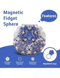 Set de 12 Juguetes Antiestrés Magnéticos Jzaaaspi Azul 2