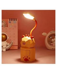 Lámpara de Escritorio LED Atigmdc Plegable Recargable USB Amarillo