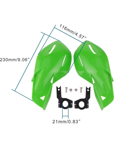 GOOFIT Protectores de Manillar Verde 7/8" para Motocicleta Off-road