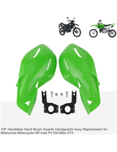 GOOFIT Protectores de Manillar Verde 7/8" para Motocicleta Off-road