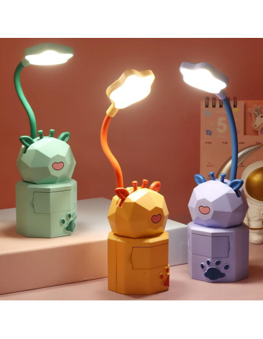 Lámpara de Escritorio LED Atigmdc Plegable Recargable USB Amarillo