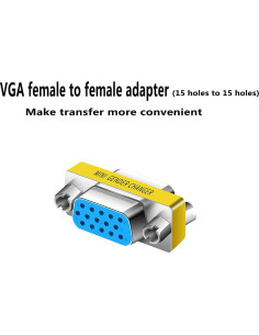 Adaptador VGA Hembra a Hembra 2-Pack LNHCAW - Acoplador HD15 2