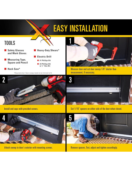 Barrera de Plagas Xcluder Versa-Line 91.4 cm Aluminio Ajustable Barrera de Plagas Xcluder Versa-Line 91.4 cm Aluminio Ajustable