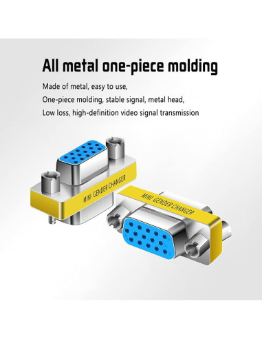 Adaptador VGA Hembra a Hembra 2-Pack LNHCAW - Acoplador HD15