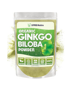 Polvo Orgánico de Ginkgo Biloba XPRS Nutra 113.4 g - Suplemento Vegano