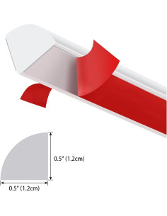Moldura Cuarterón Autoadhesiva Gaahing 1.27 cm x 99.06 cm Caucho Flexible 2