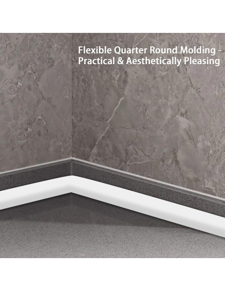 Moldura Cuarterón Autoadhesiva Gaahing 1.27 cm x 99.06 cm Caucho Flexible