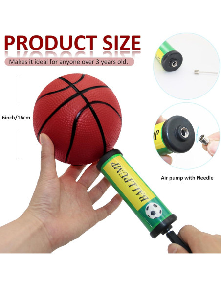 Set de 40 Balones de Baloncesto Mini 15.24 cm Oleitodh