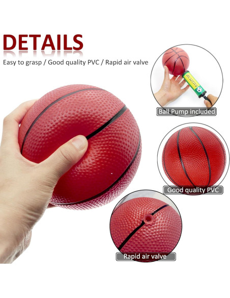 Set de 40 Balones de Baloncesto Mini 15.24 cm Oleitodh