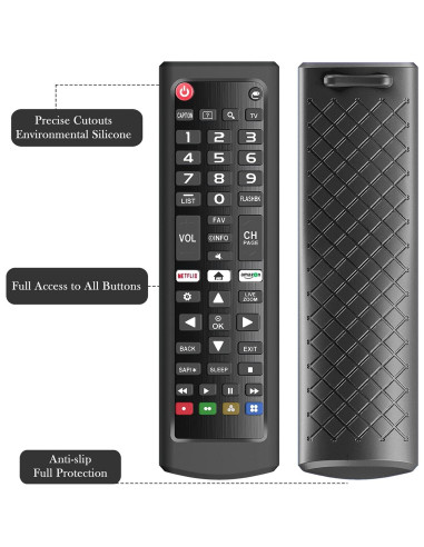 Funda de Silicona para Control Remoto LG AKB75095307 Negra