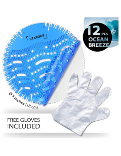 Desodorante de Pantalla de Urinal Spargos Azul - 12 Pastillas 2