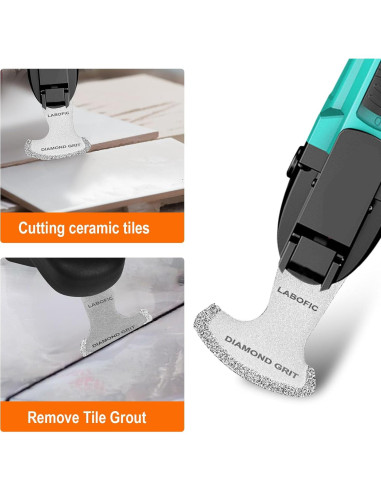 Juego de 6 Cuchillas Oscilantes de Diamante LABOFiC 2.54mm