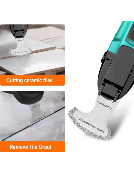 Juego de 6 Cuchillas Oscilantes de Diamante LABOFiC 2.54mm