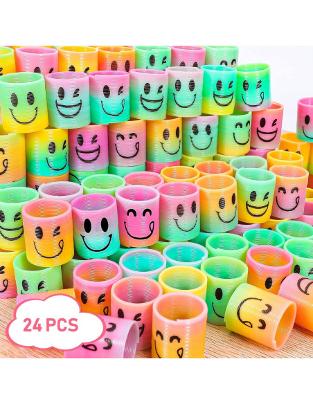 Mini Resortes de Colores AZEN 24 Pcs para Niños 3-8 Años