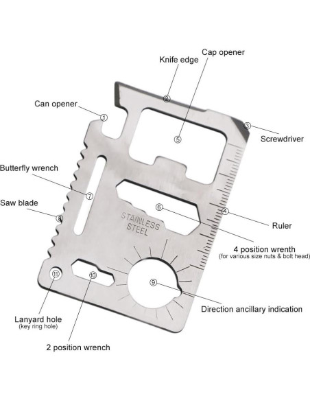 Multiherramienta 11 en 1 ShenGhen de Acero Inoxidable