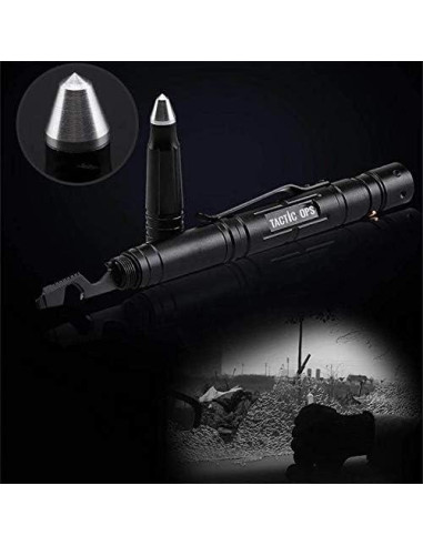 Bolígrafo Táctico de Autodefensa Tactic Ops con Linterna LED