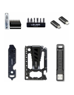 Paquete de Regalo EDC Lever Gear - Herramientas Utilitarias y Cable USB