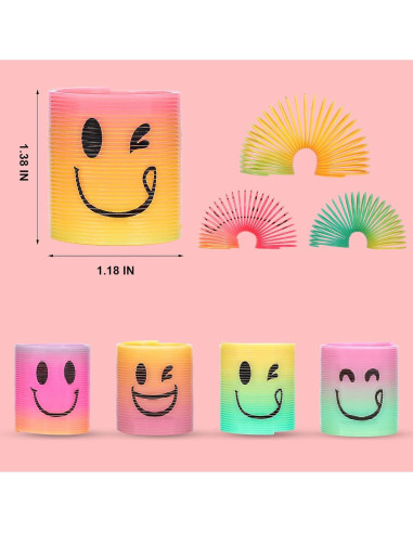 Mini Resortes de Colores AZEN 24 Pcs para Niños 3-8 Años