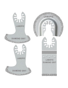 Juego de 4 Hojas de Sierra Oscilante de Diamante LABOFiC