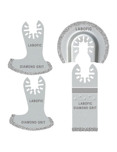 Juego de 4 Hojas de Sierra Oscilante de Diamante LABOFiC