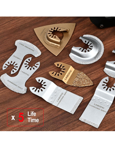 Juego de 4 Hojas de Sierra Oscilante de Diamante LABOFiC