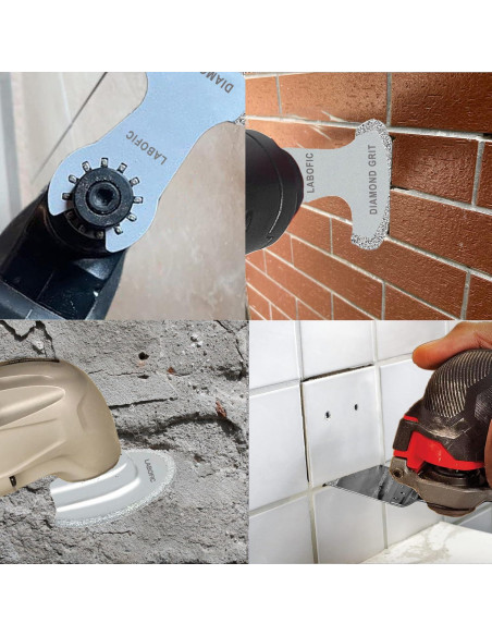 Juego de 4 Hojas de Sierra Oscilante de Diamante LABOFiC Juego de 4 Hojas de Sierra Oscilante de Diamante LABOFiC