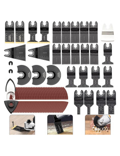 Kit de Cuchillas de Sierra Oscilante Titanio 91 Piezas KAERMO