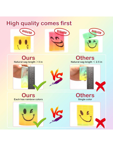 Mini Resortes de Colores AZEN 24 Pcs para Niños 3-8 Años