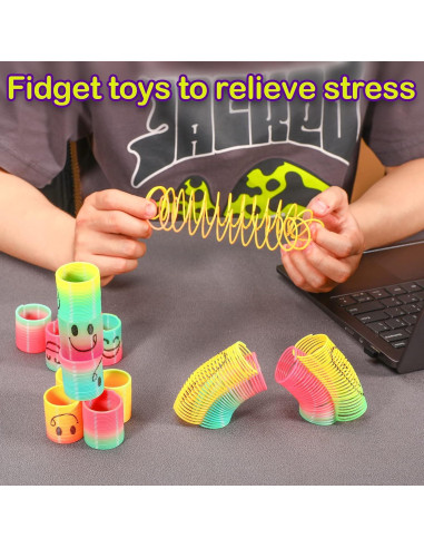 Mini Resortes de Colores AZEN 24 Pcs para Niños 3-8 Años