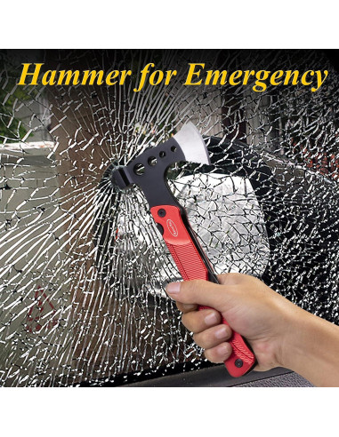 Hacha Multiherramienta RoverTac 14-en-1 para Camping y Supervivencia