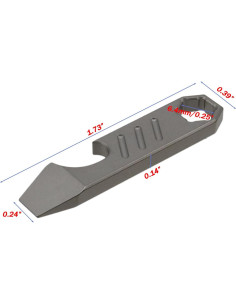 Mini Barra de Palanca Titanio LC LICTOP con Abrebotellas y Hexagonal 2