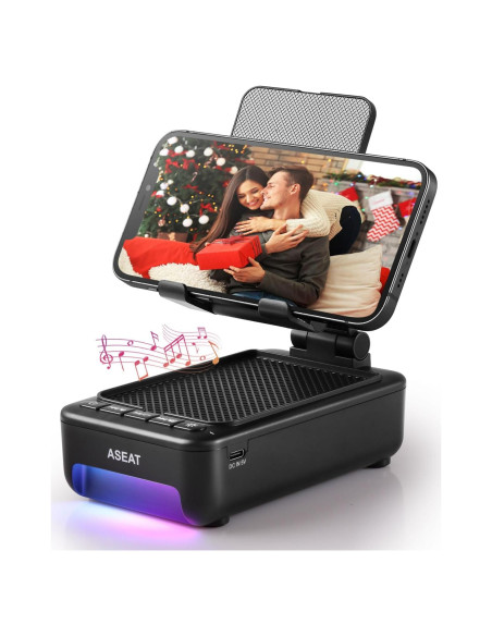 Soporte para Teléfono con Altavoz Bluetooth ASEAT F19 LED