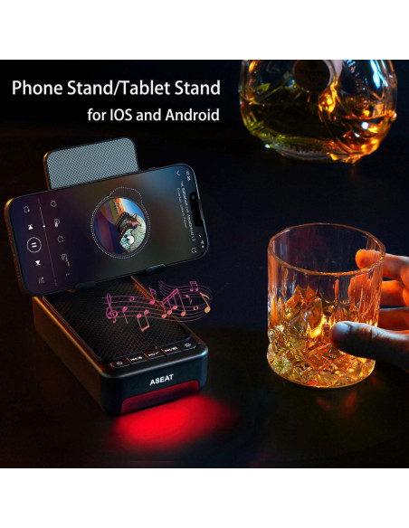 Soporte para Teléfono con Altavoz Bluetooth ASEAT F19 LED