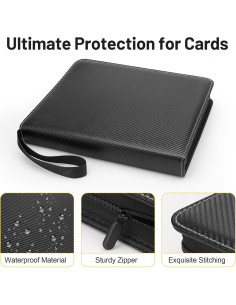 Carpeta de Tarjetas Coleccionables HYMENEX 900 Bolsillos Negra 2