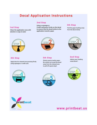 Calcomanía de Vinilo Premium Printbeat Místico Azul 11.4x11.4cm