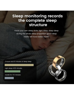 Anillo Inteligente Aichiken Monitor de Salud y Sueño IP68 2