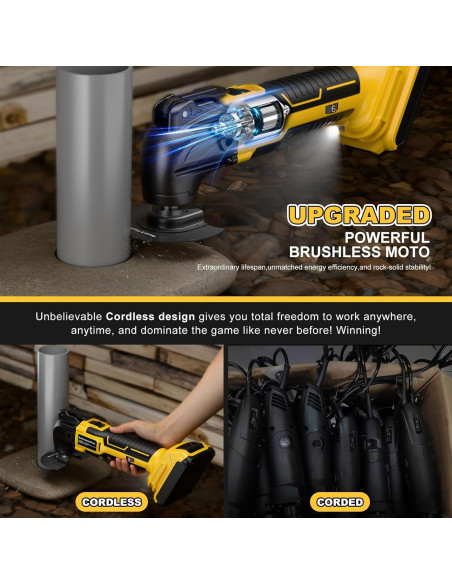 Herramienta oscilante inalámbrica Synxiter 20V 22 piezas