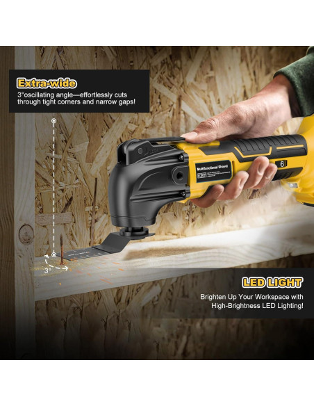 Herramienta oscilante inalámbrica Synxiter 20V 22 piezas