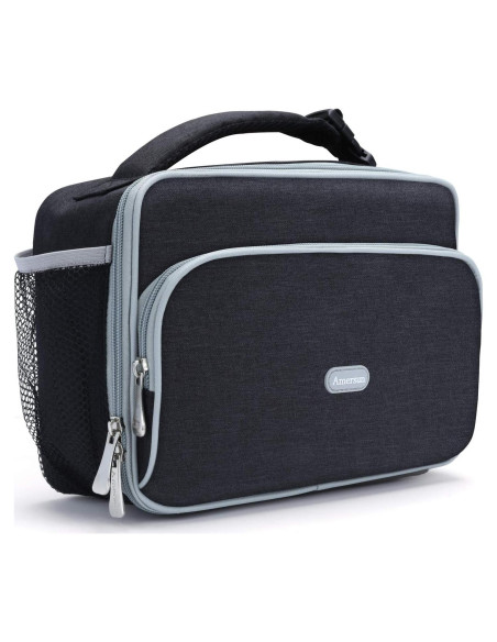 Caja de Almuerzo Aislada Amersun para Niños 4L Negra