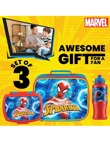 Set de Almuerzo Marvel Kids 3 Piezas Spiderman Aislado 430ml