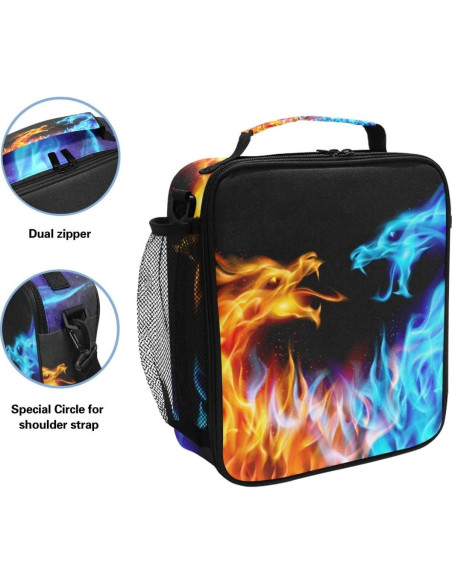 Bolsa Térmica Aislante AUUXVA Dragones Llamativos 24.1L